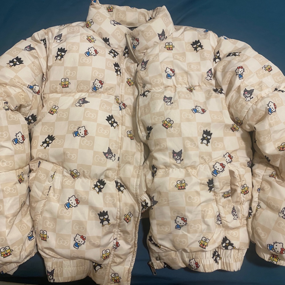 medium hello kitty and friends x forever 21 puffer jacket